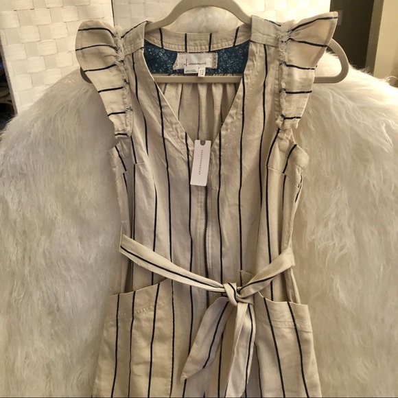 ANTHROPOLOGIE Twill Belted Jumpsuit Size 4 NWT - Picture 3 of 9